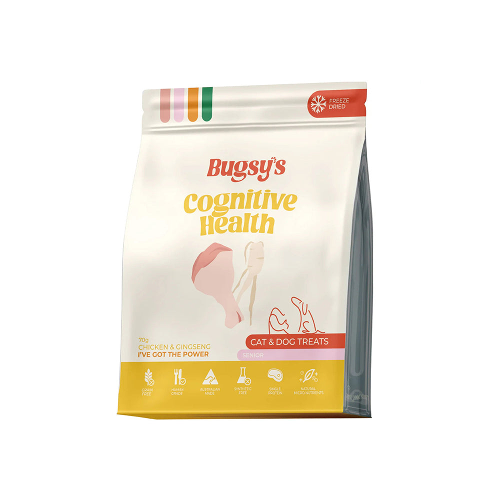BUGSY'S Freeze Dried Chicken & Ginseng Pet Treats 70g