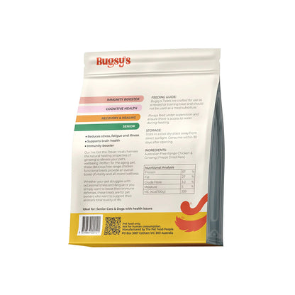 BUGSY'S Freeze Dried Chicken & Ginseng Pet Treats 70g