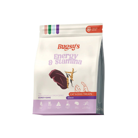 BUGSY'S Freeze Dried Kangaroo & Cordyceps Pet Treats 70g