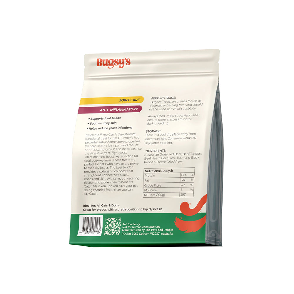 BUGSY'S Freeze Dried Beef & Turmeric Pet Treats 70g
