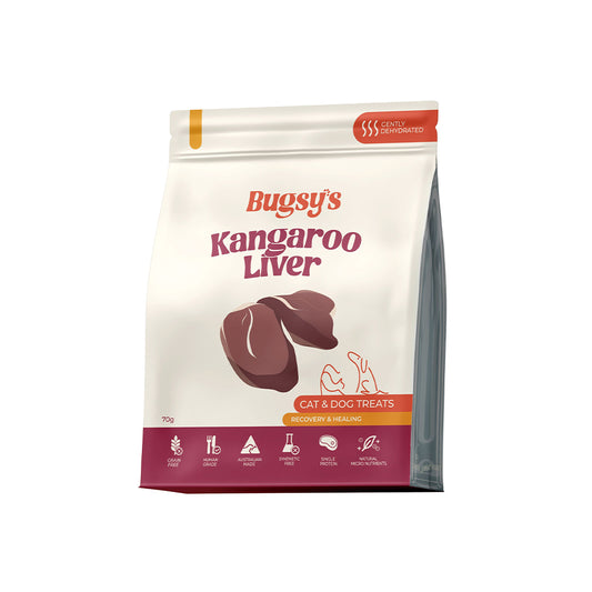 BUGSY'S 100% Australian Kangaroo Liver Pet Treats 70g