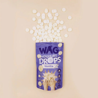WAG Vanilla Yoghurt Drops Dog Pouch Treats 250g