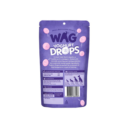 WAG Strawberry Yoghurt Drops Dog Pouch Treats 250g
