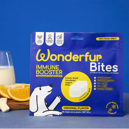 WONDERFUR Bites Immune Booster Yogurt Freeze Dried Dog Treats 50g