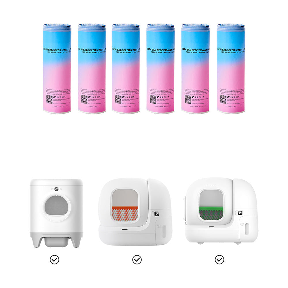 【6rollsx20pcs】PETKIT Automatic Little Box Waste Bag Refill For X & MAX & MAX2
