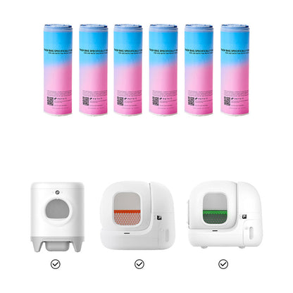 【6rollsx20pcs】PETKIT Automatic Little Box Waste Bag Refill For X & MAX & MAX2