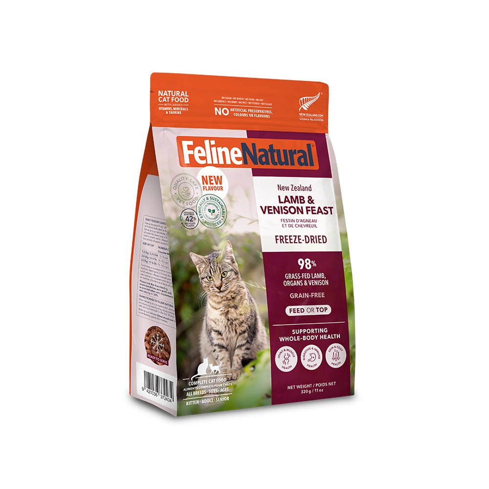 FELINE NATURAL Lamb & Venison Freeze Dried Cat Food