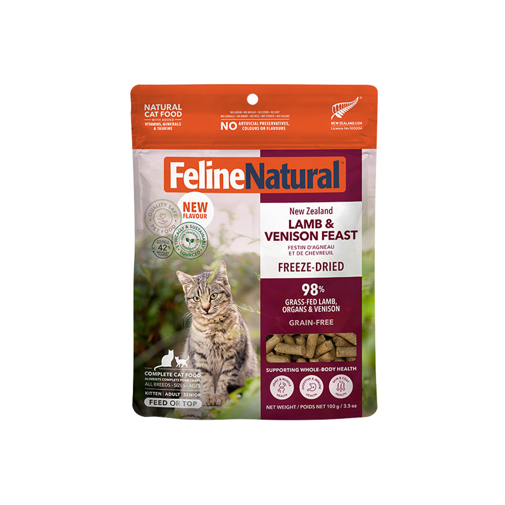 FELINE NATURAL Lamb & Venison Freeze Dried Cat Food