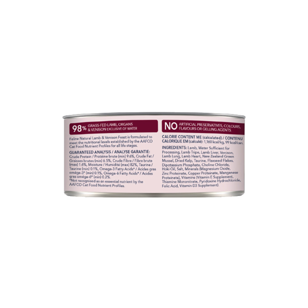 FELINE NATURAL Lamb & Venison Wet Cat Food
