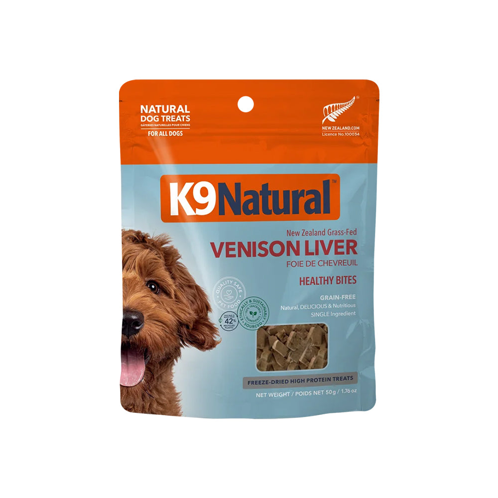 K9 NATURAL Venison Liver Healthy Bites Dog Treats 50g — product