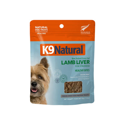 K9 NATURAL Lamb Liver Healthy Bites Dog Treats 50g — product