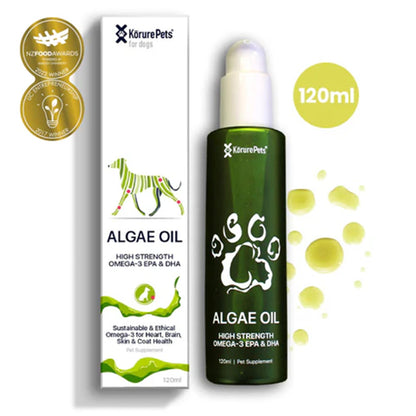 KORURE PETS Algae Oil Sustainable Omega-3 Supplement For Dogs 120ml