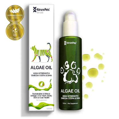 KORURE PETS Algae Oil Sustainable Omega-3 Supplement For Cats 120ml