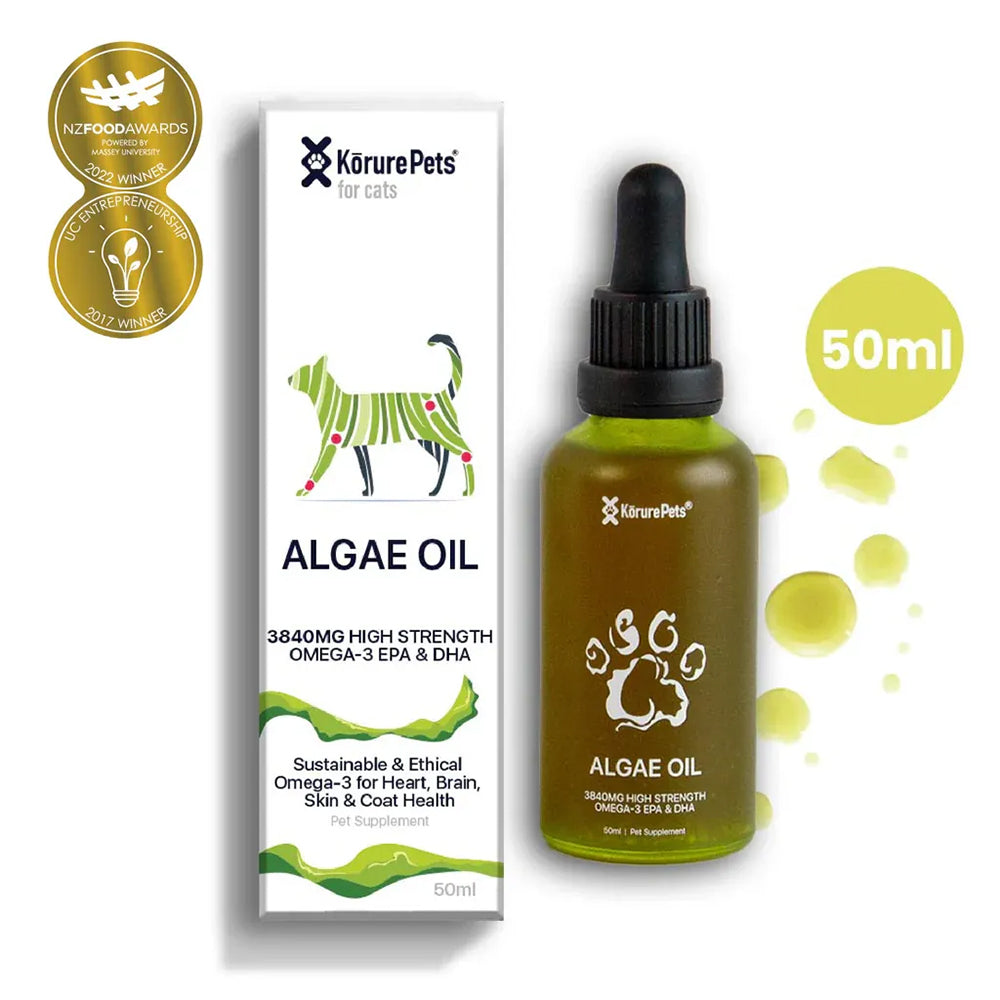 KORURE PETS Algae Oil Sustainable Omega-3 Supplement For Cats 50ml