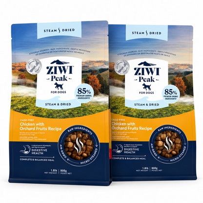 ZIWI PEAK Steam & Dried Cage-Free Chicken with Orchard Fruits Dog Food