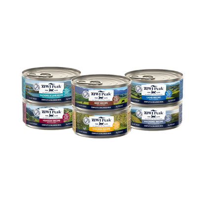 ZIWI PEAK Beef, Chicken, Lamb, Mackerel & Lamb, Mackerel,Venison Wet Cat Food 85gx6 Variety Pack