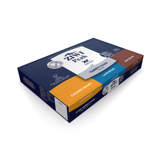 ZIWI PEAK Beef, Chicken, Lamb Wet Cat Food 85gx3x2 Variety Pack