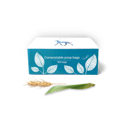 KORURE PETS Compostable Poop Bag Plant-based with Handle 180packs