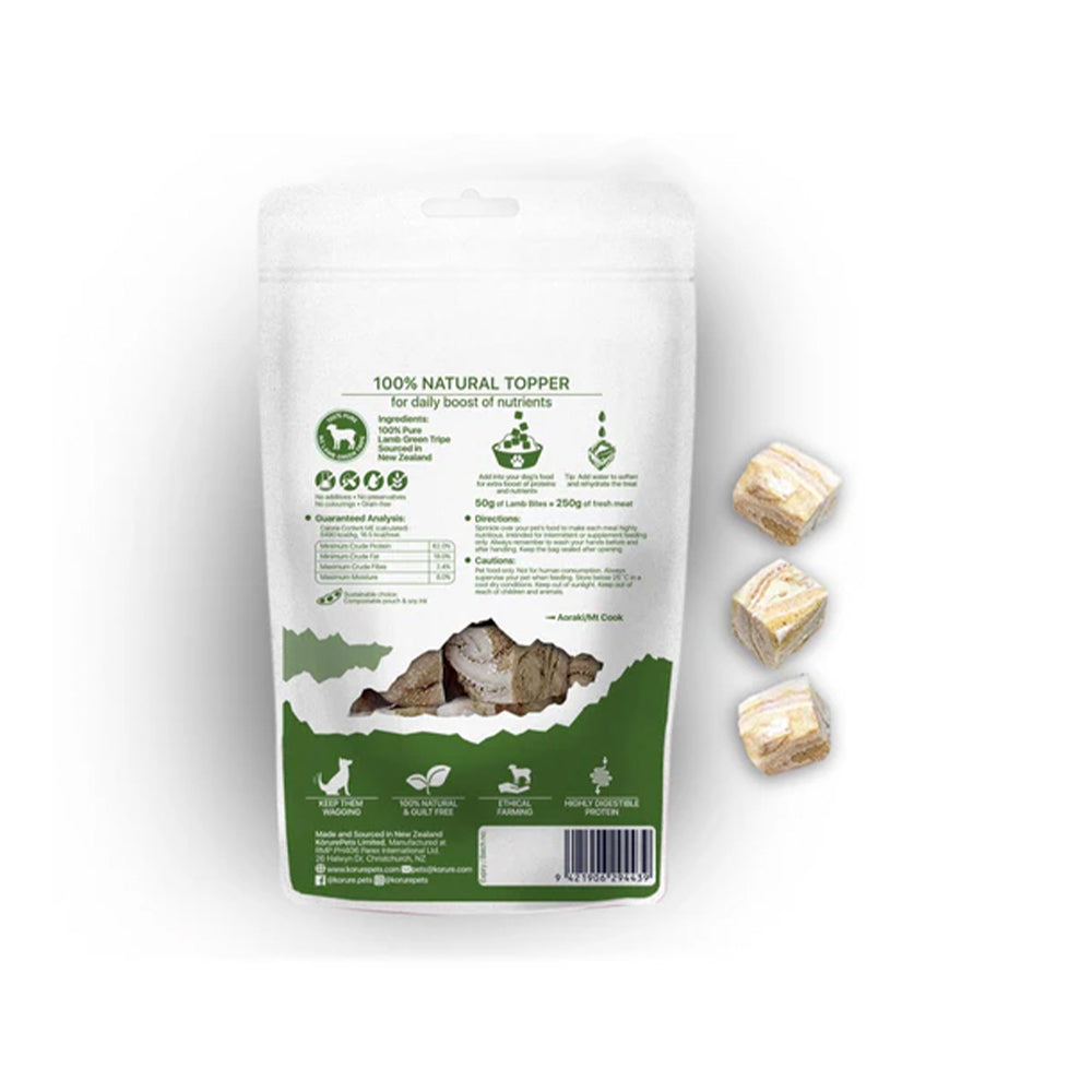KORURE PETS NZ Lamb Green Tripe Dog Food Topper 40g