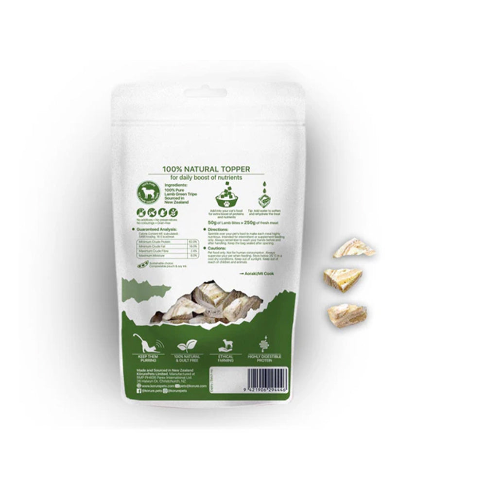 KORURE PETS NZ Lamb Green Tripe Cat Food Topper 40g