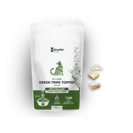 KORURE PETS NZ Lamb Green Tripe Cat Food Topper 40g