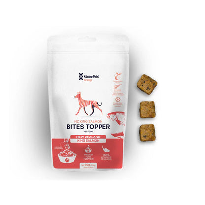 KORURE PETS NZ King Salmon Bites Dog Food Topper 50g