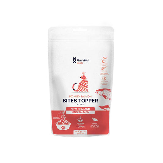 KORURE PETS NZ King Salmon Bites Cat Food Topper 50g