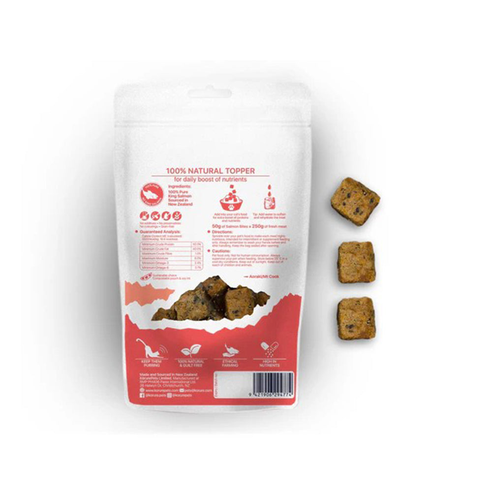 KORURE PETS NZ King Salmon Bites Cat Food Topper 50g