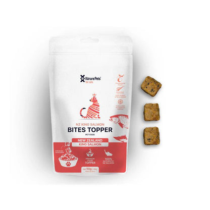 KORURE PETS NZ King Salmon Bites Cat Food Topper 50g