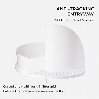 PIDAN White Igloo Cat Litter Box – Red Dot Award Winner | Extra Large Enclosed Cat Toilet