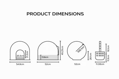 PIDAN White Igloo Cat Litter Box – Red Dot Award Winner | Extra Large Enclosed Cat Toilet