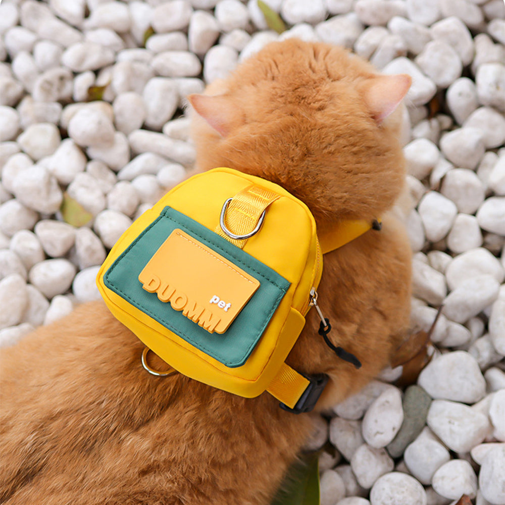 Pet Backpack Carrier with Harness & Leash Set | Escape Proof | Cats & Dogs