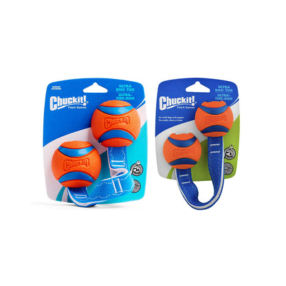 CHUCKIT! Ultra Duo Tug Medium Rubber Bouncy Durable Fetch Dog Toy Diameter