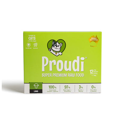 PROUDI Premium Frozen Lamb Raw Cat Food 1.08kg