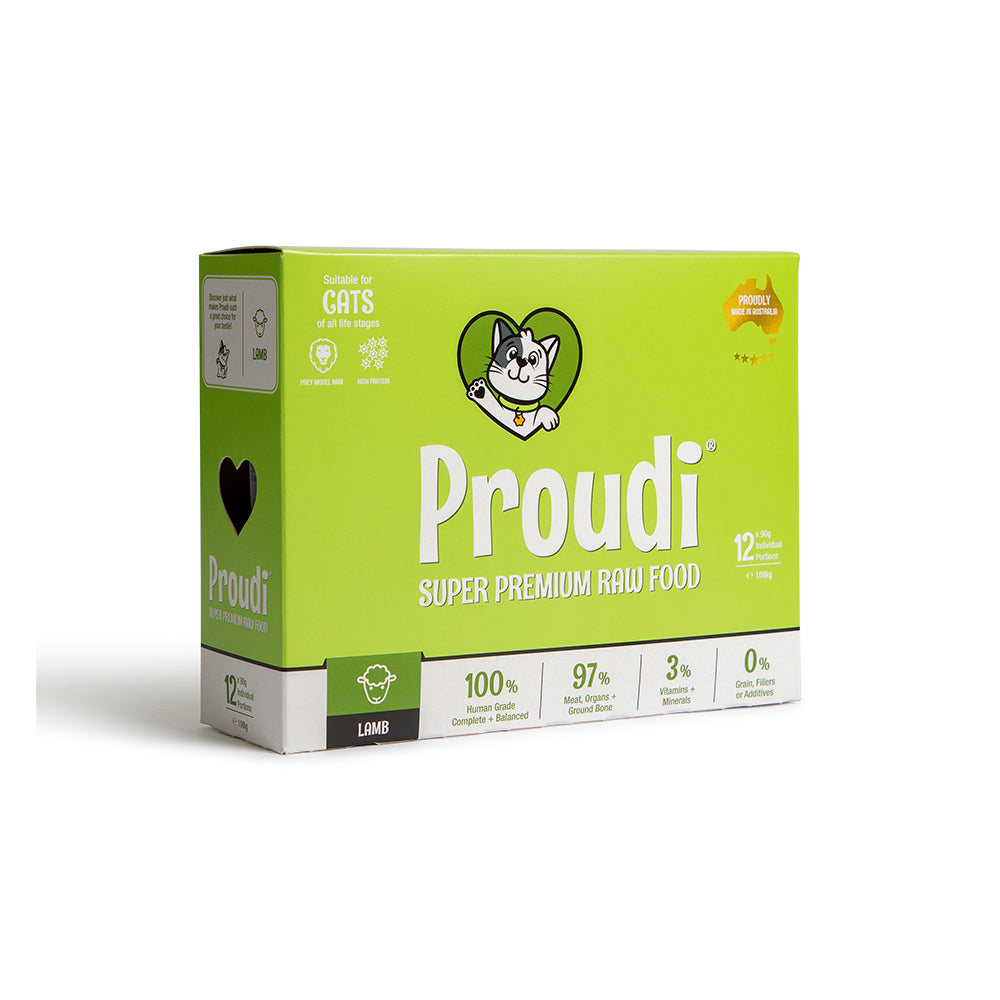 PROUDI Premium Frozen Lamb Raw Cat Food 1.08kg