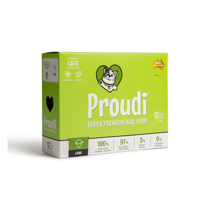 PROUDI Premium Frozen Lamb Raw Cat Food 1.08kg