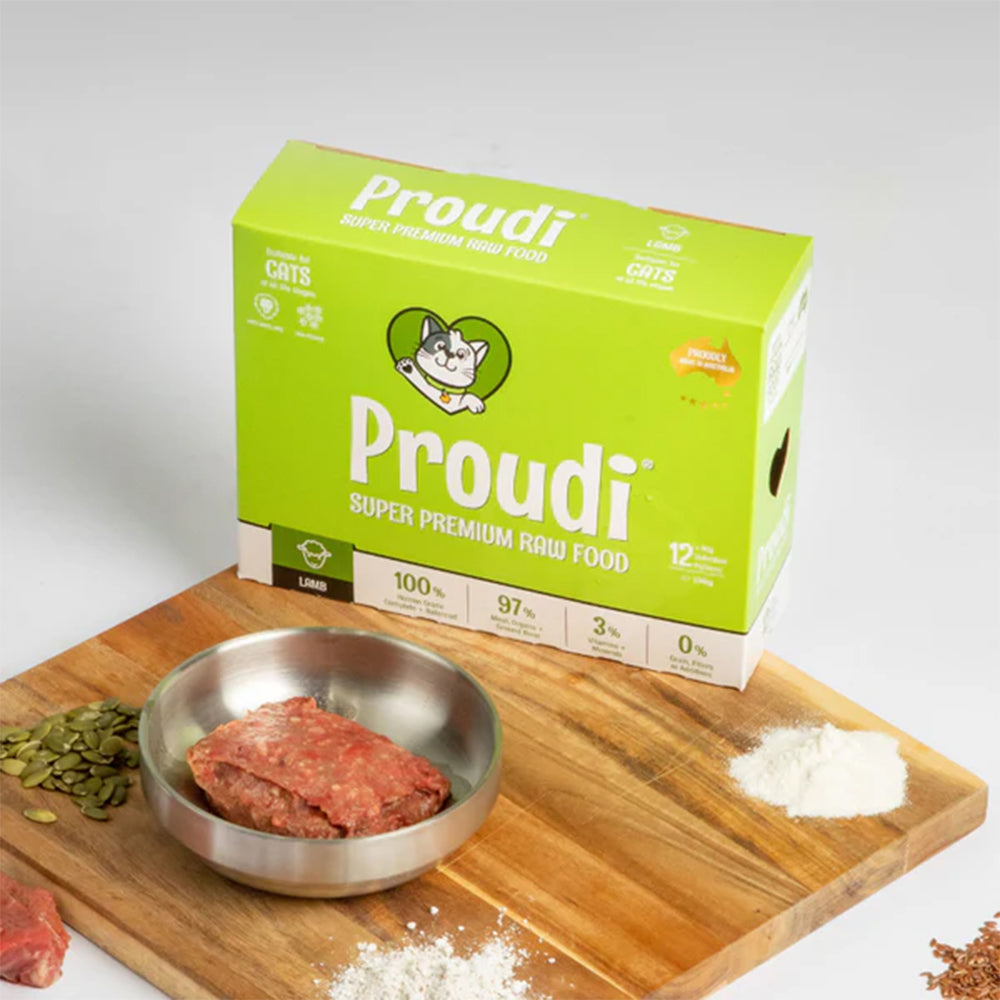 PROUDI Premium Frozen Lamb Raw Cat Food 1.08kg