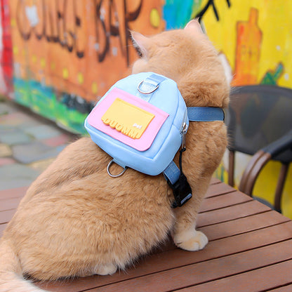 Pet Backpack Carrier with Harness & Leash Set | Escape Proof | Cats & Dogs
