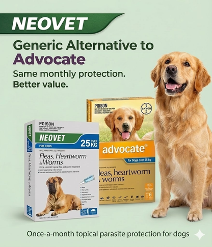 NEOVET Flea And Worming For Extra Large Dogs Over 25kg Blue