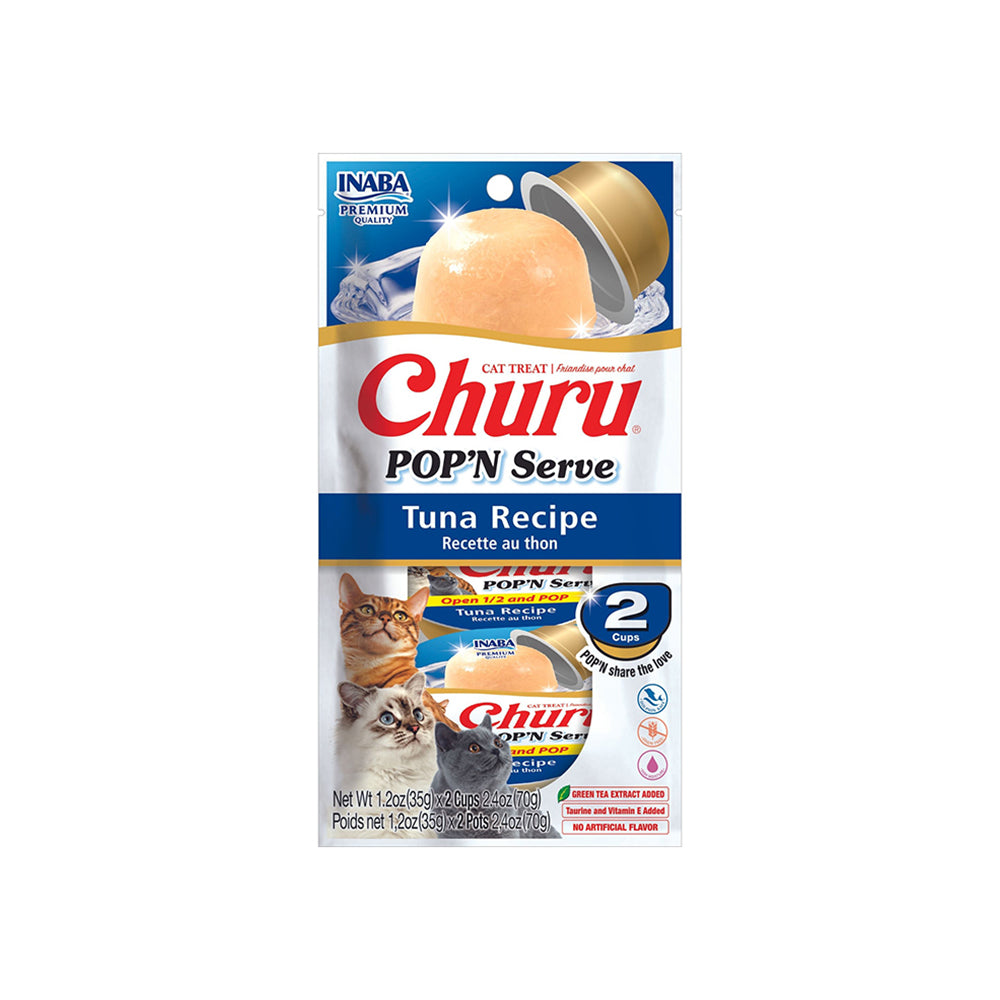 INABA Cat Churu Pop N Serve Tuna 70g (35g x 2) – white-background product packshot