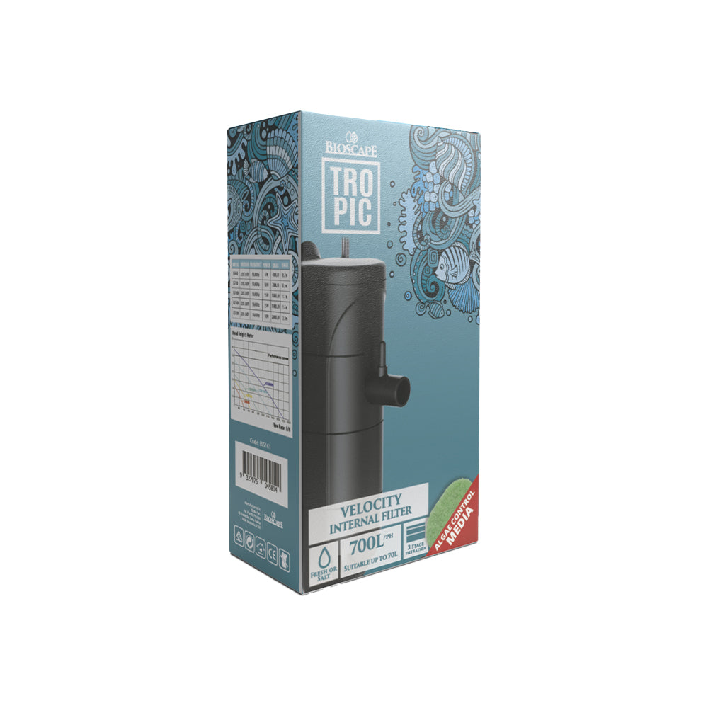 BIOSCAPE Velocity 700 Internal Aquarium Filter 700LPH — product image 1