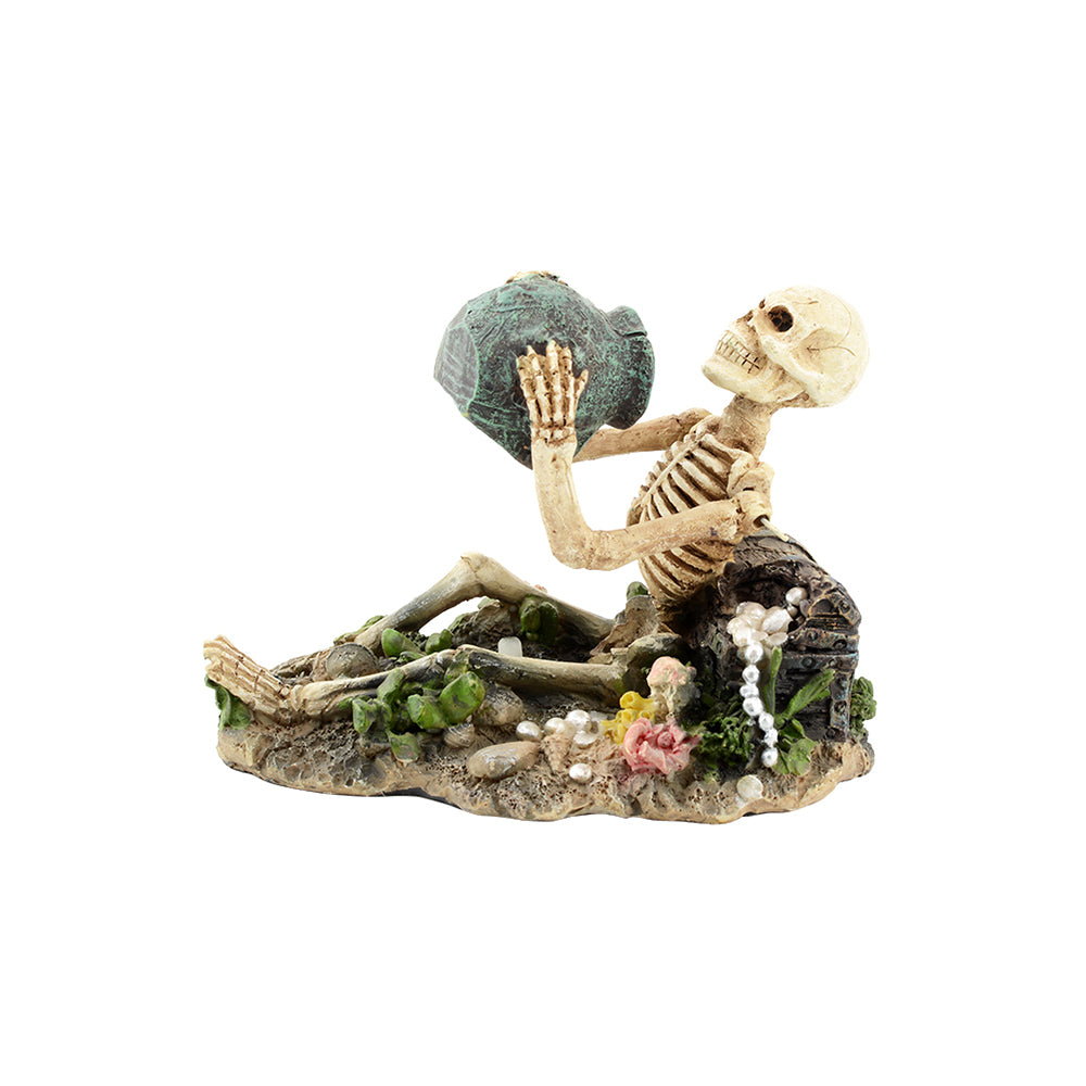 BIOSCAPE Skeleton with Jug Aquarium Bubbler Ornament — product image 1