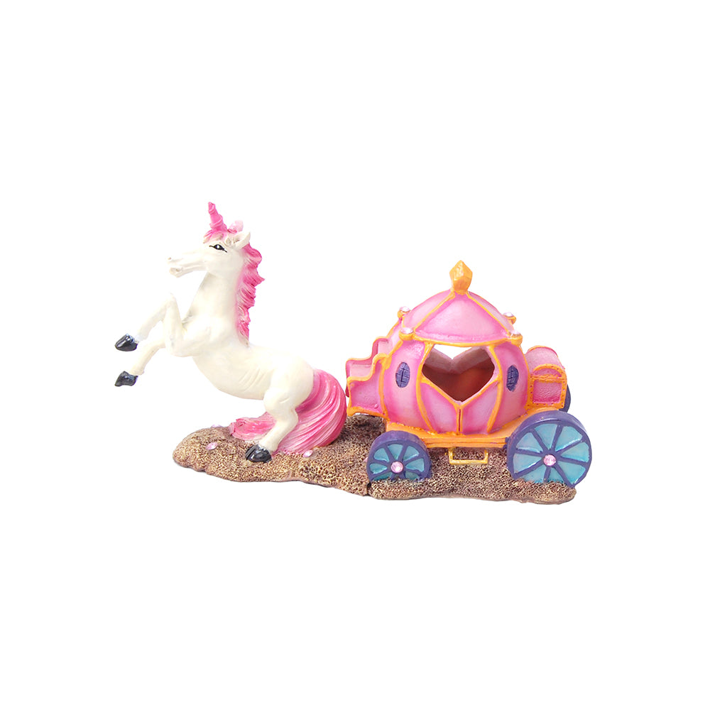 BIOSCAPE Fantasy Princess Carriage with Horse Aquarium Ornament 21 x 12cm — product image 1