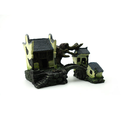 BIOSCAPE Chinese Village with Bridge Aquarium Ornament 20.5 x 13 x 12.5cm — product image 2