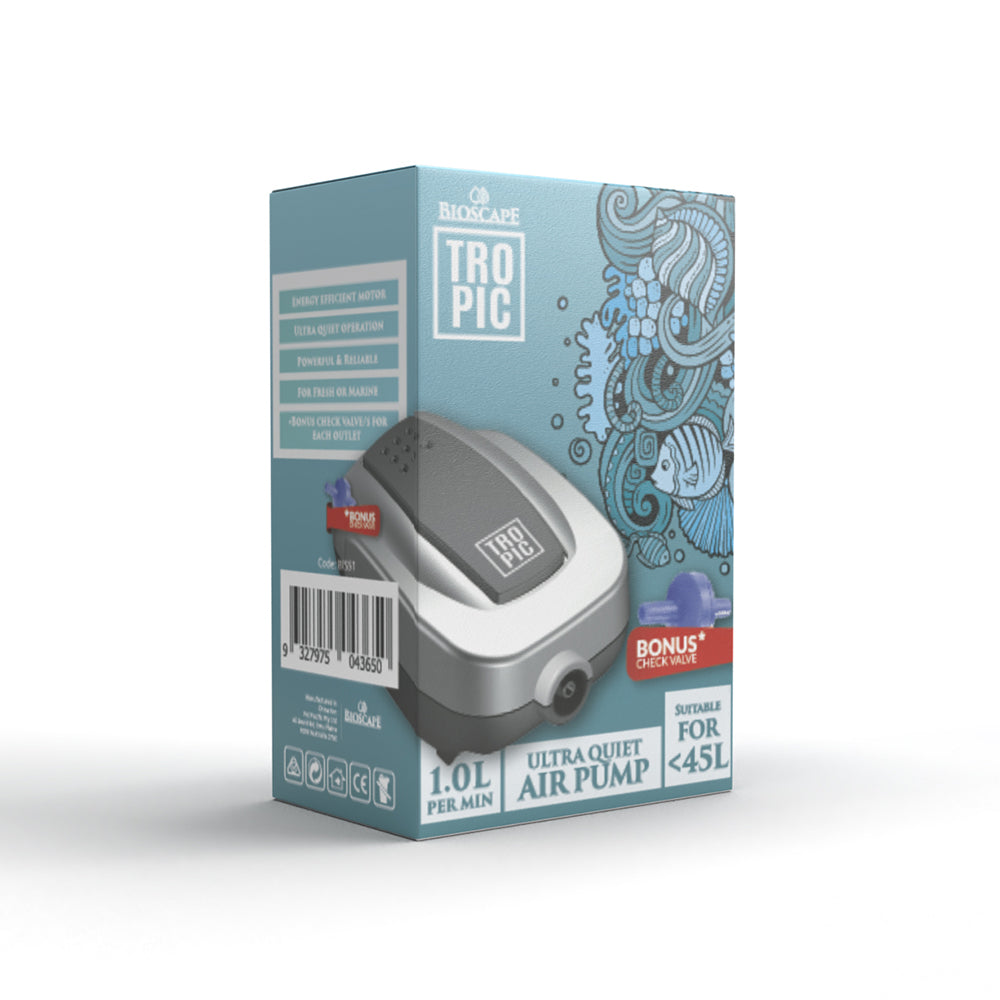 BIOSCAPE Tropic Air Pump 1000 Single Outlet with Check Valve — product image 1