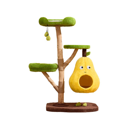 CMISSTREE Three-Level Cat Tree Wth Pear-Shaped Hammock And Cat House