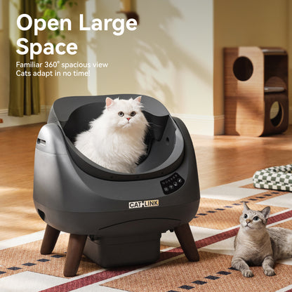 【2‑Year Warranty】CATLINK Self-Clean Smart Cat Litter Box - Scooper Open-X Grey