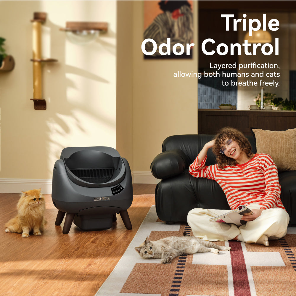 【2‑Year Warranty】CATLINK Self-Clean Smart Cat Litter Box - Scooper Open-X Grey