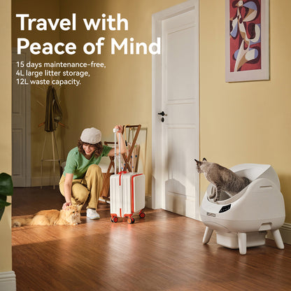 【2‑Year Warranty】CATLINK Self-Clean Smart Cat Litter Box - Scooper Open-X Grey