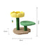 CATIO 2 Level Yellow Camellia Flower Cat Scratching Tree